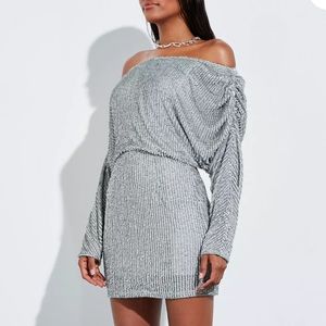 Missguided peace + love embellished dress US 10